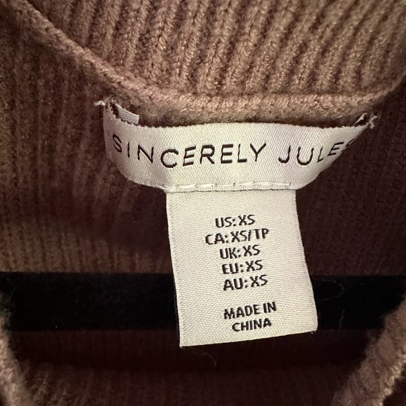 Women's Sincerely Jules Brown Crew Neck Sweater. - Picture 4 of 11